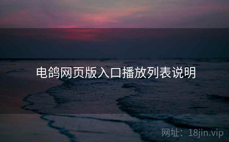 电鸽网页版入口播放列表说明  第1张