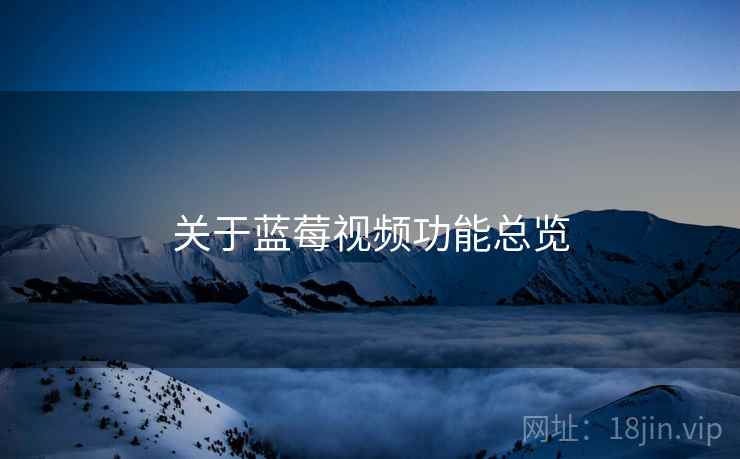 关于蓝莓视频功能总览  第2张