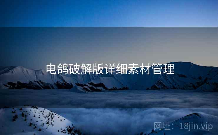电鸽破解版详细素材管理  第1张