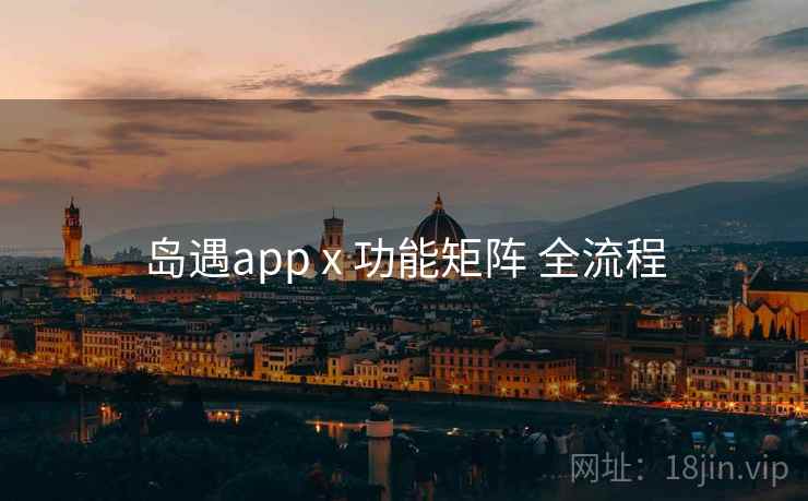 岛遇app x 功能矩阵 全流程  第1张