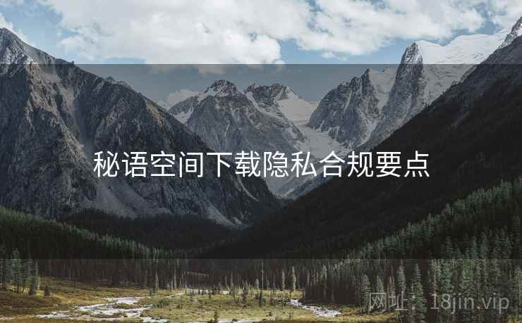秘语空间下载隐私合规要点  第2张
