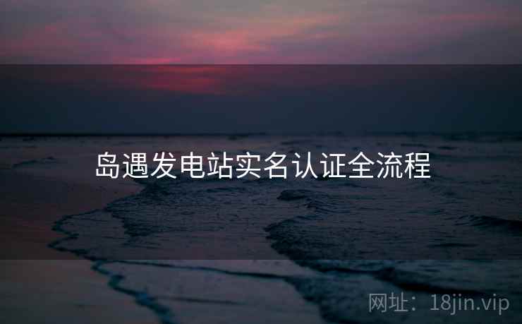 岛遇发电站实名认证全流程  第1张