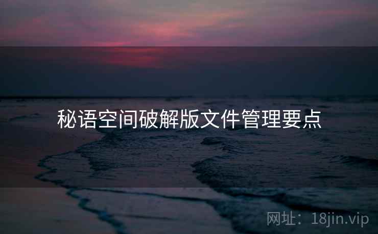 秘语空间破解版文件管理要点  第2张
